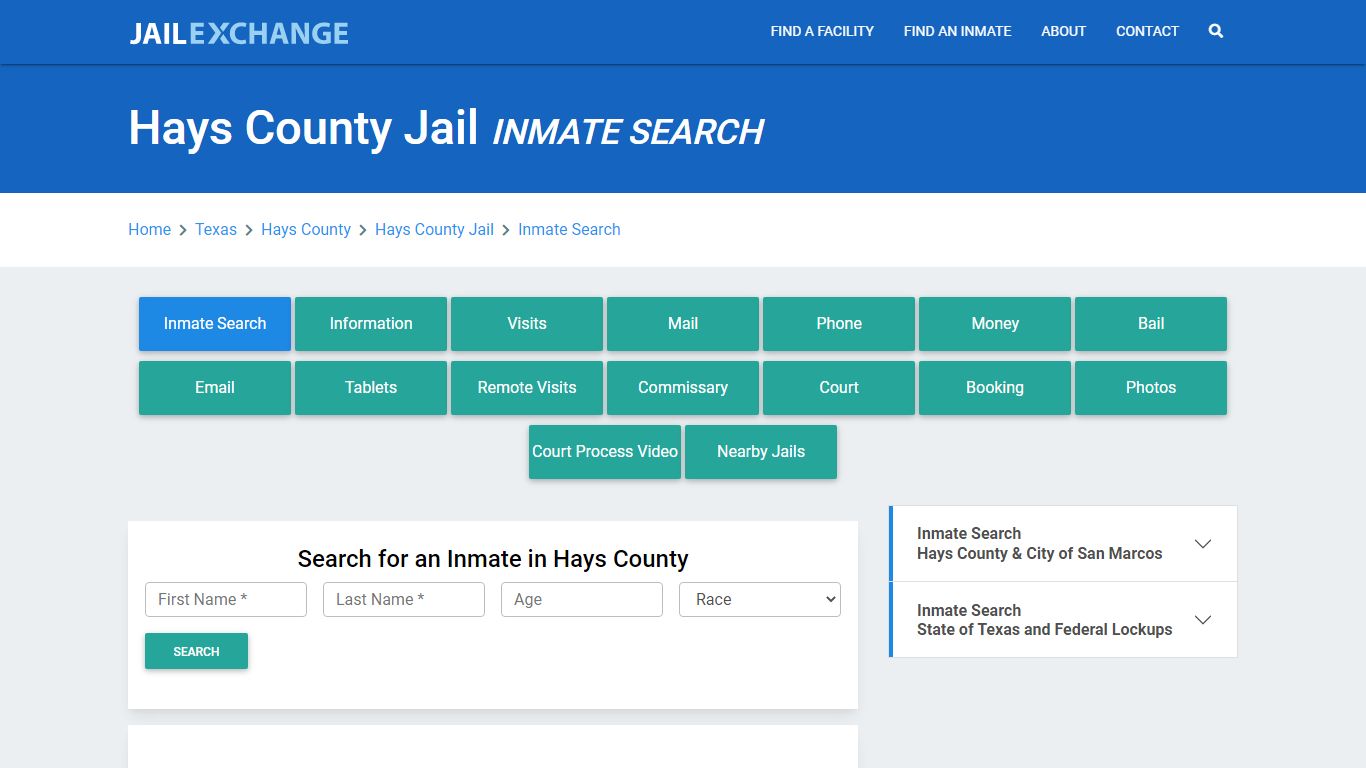 Hays County Jail, TX Inmate Search: Roster & Mugshots